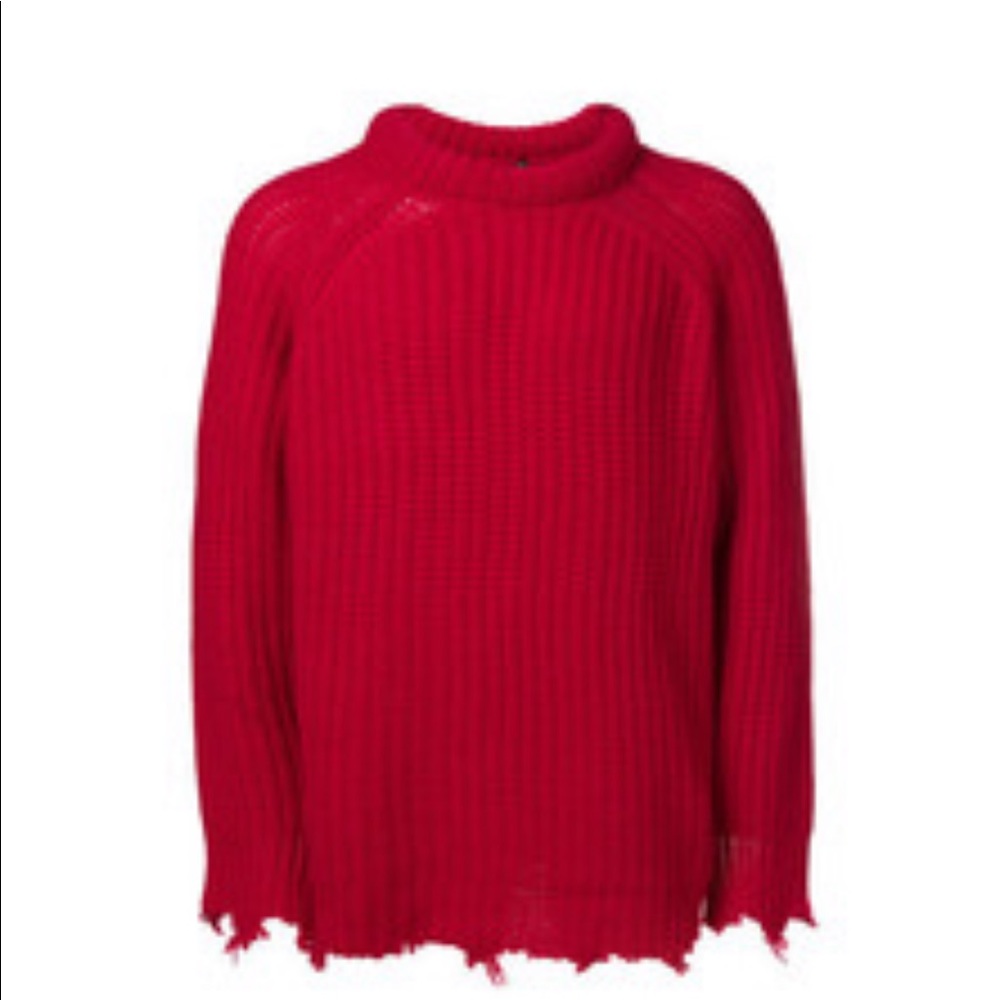 R13 ripped knit sweater